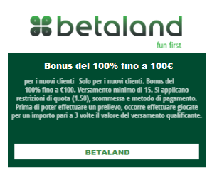 Bonus benvenuto Betaland